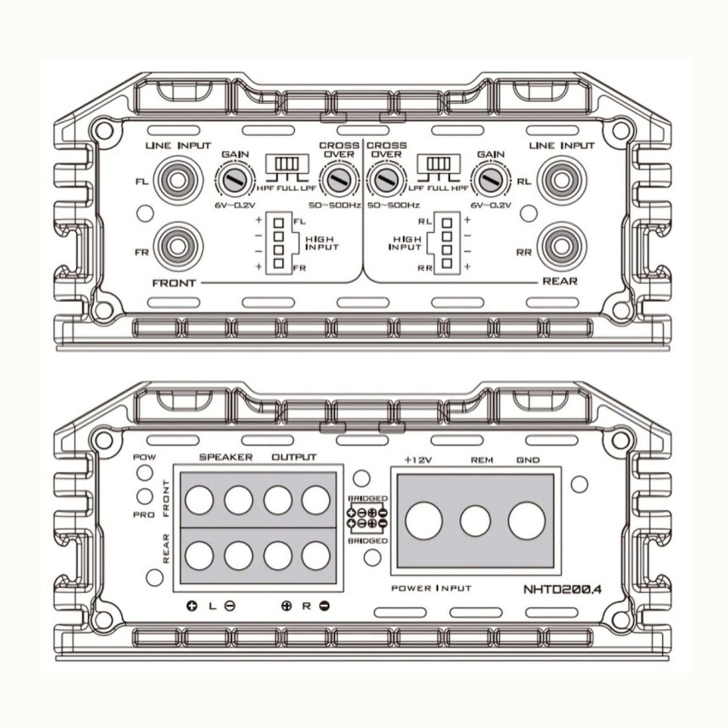 NAKAMICHI NHTD-200.4 4 X 200W 4-Channel Amplifier Genuine - Image 3
