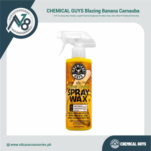 CHEMICAL GUYS Blazing Banana Carnauba Spray Wax 16 Fl. Oz. Genuine