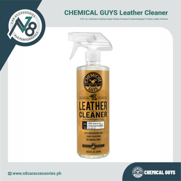 CHEMICAL GUYS Leather Cleaner Colorless & Odorless Super Cleaner 16 Fl. Oz. Genuine