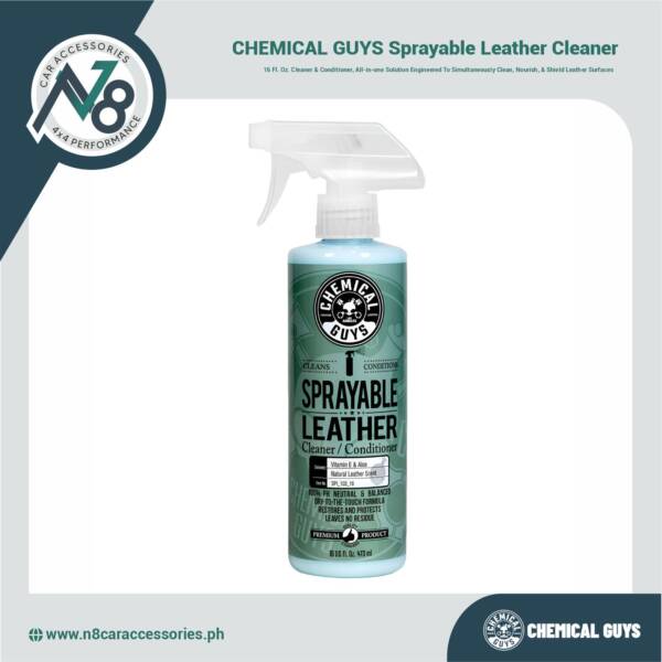 CHEMICAL GUYS Sprayable Leather Cleaner & Conditioner In One 16 Fl. Oz. Genuine