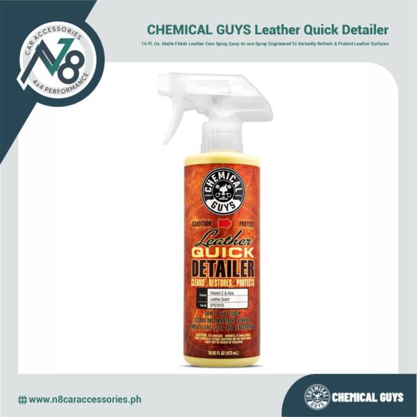 CHEMICAL GUYS Leather Quick Detailer Matte Finish Leather Care Spray 16 Fl. Oz. Genuine