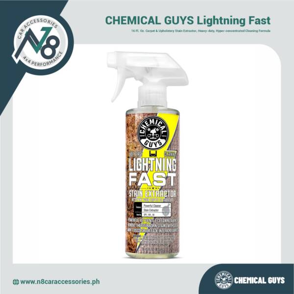 CHEMICAL GUYS Lightning Fast Carpet & Upholstery Stain Extractor 16 Fl. Oz. Genuine