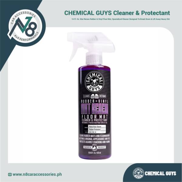 CHEMICAL GUYS Mat Renew Rubber & Vinyl Floor Mat Cleaner & Protectant 16 Fl. Oz. Genuine