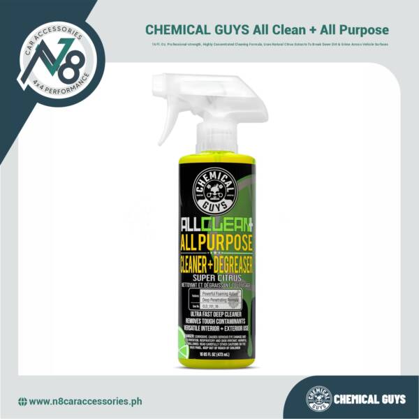 CHEMICAL GUYS All Clean + All Purpose Cleaner & Degreaser 16 Fl. Oz. Genuine