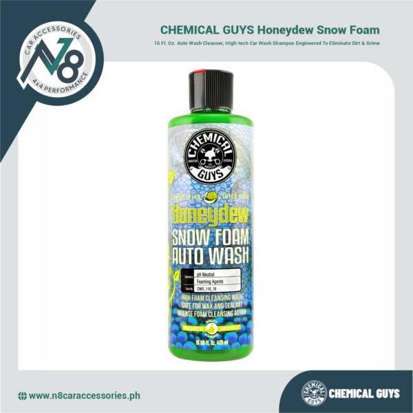 CHEMICAL GUYS Honeydew Snow Foam Auto Wash Cleanser 16 Fl. Oz. Genuine
