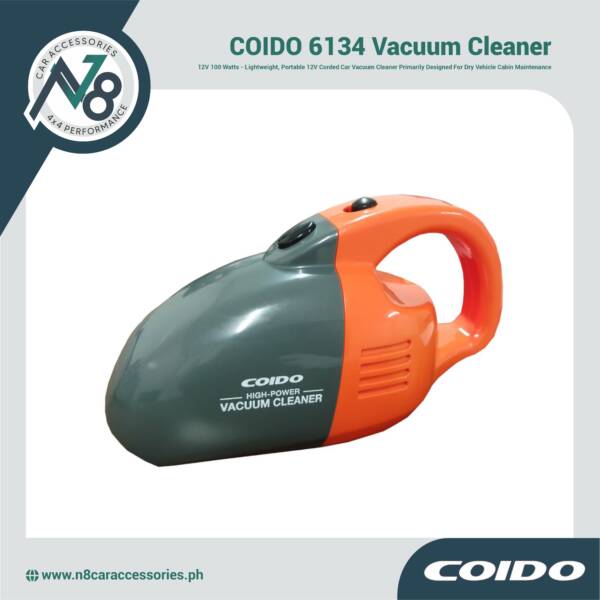 COIDO 6134 12V 100 Watts Vacuum Cleaner Genuine