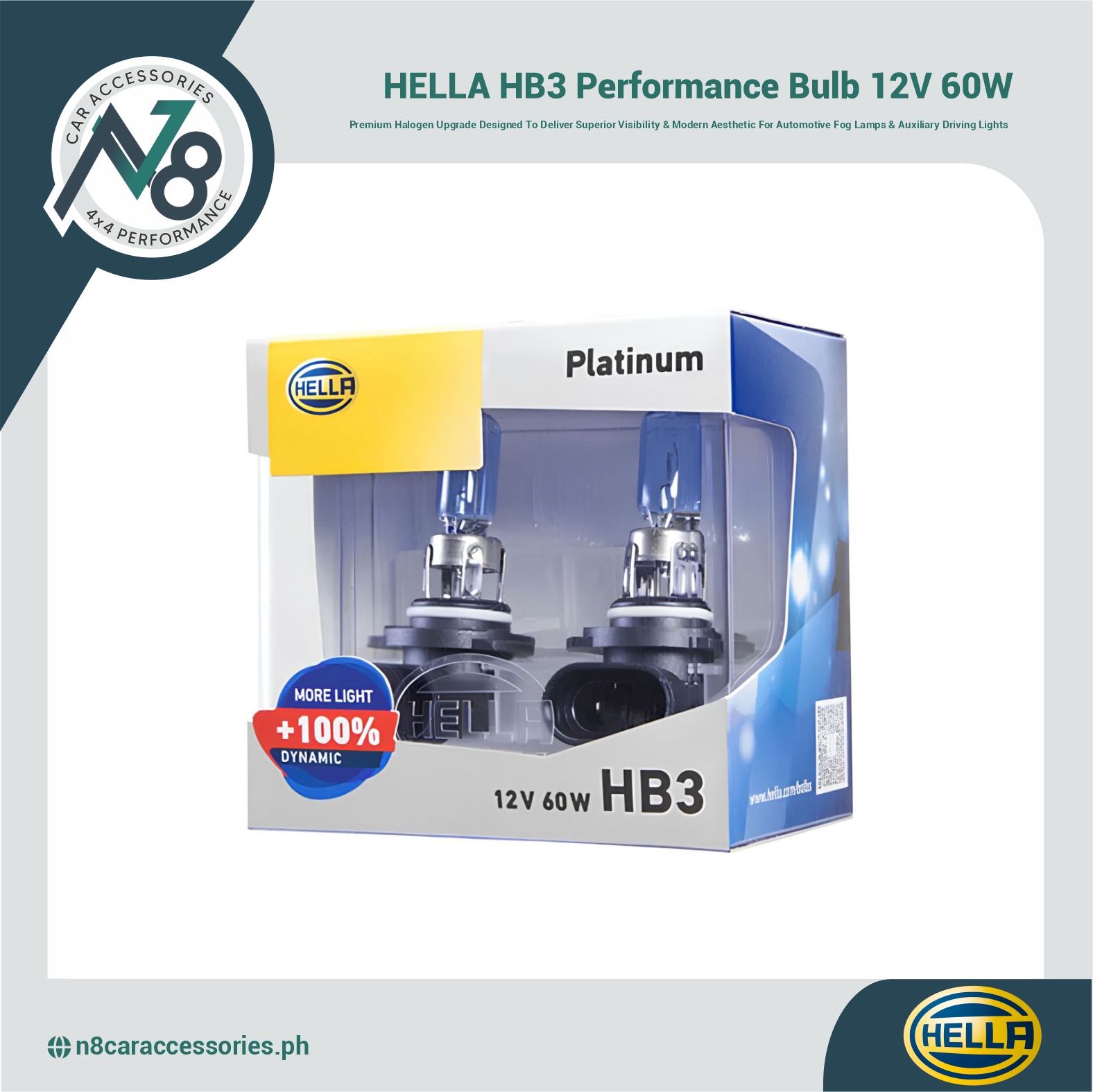 HELLA HB3 Performance Bulb 12V 60W Genuine
