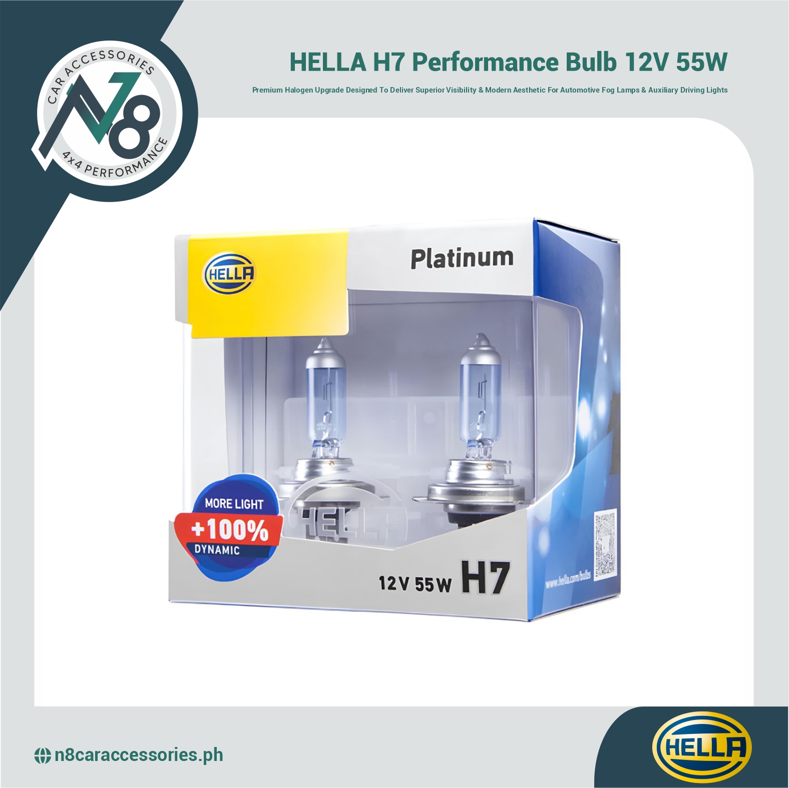 HELLA H7 Performance Bulb 12V 55W Genuine
