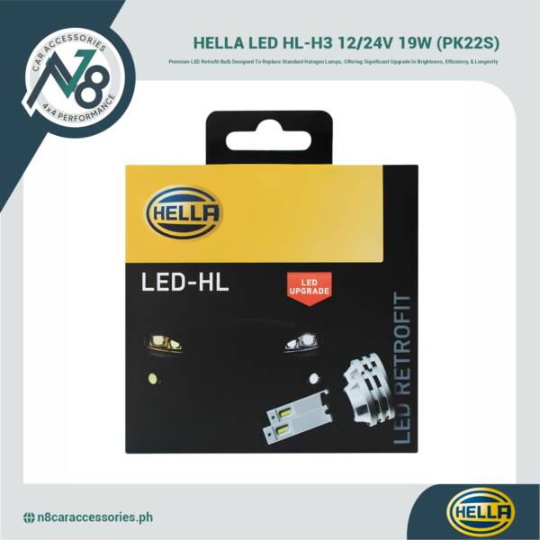 HELLA LED HL-H3 12/24V 19W (PK22S) Genuine