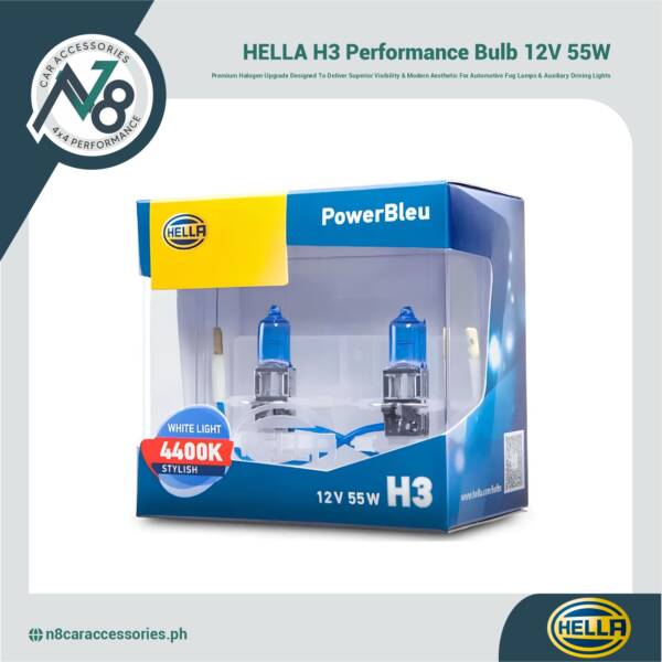 HELLA H3 Power Bleu Performance Bulb 12V 55W Genuine
