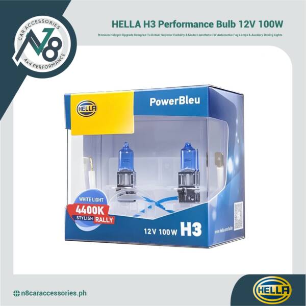 HELLA H3 Power Bleu Performance Bulb 12V 100W Genuine