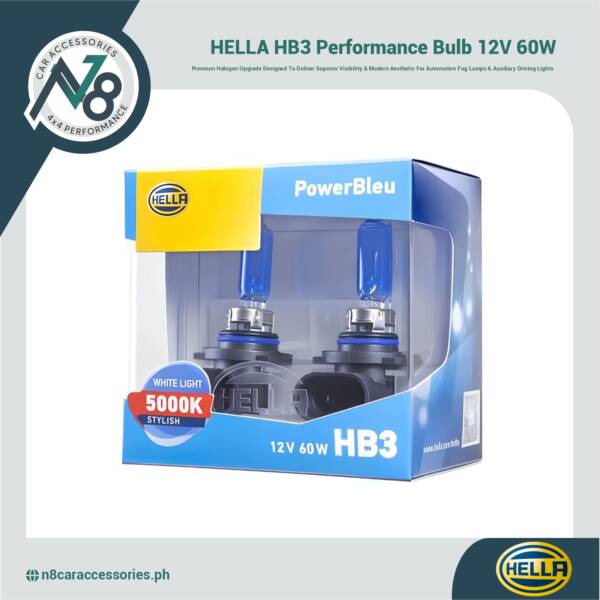 HELLA HB3 Power Bleu Performance Bulb 12V 60W Genuine