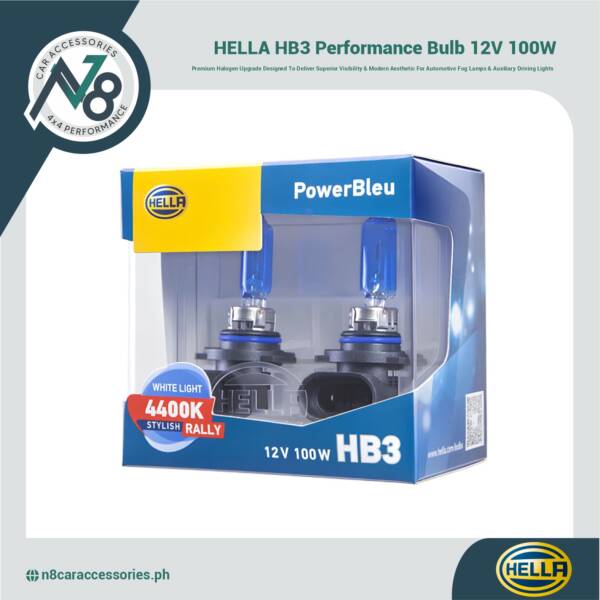 HELLA HB3 Power Bleu Performance Bulb 12V 100W Genuine