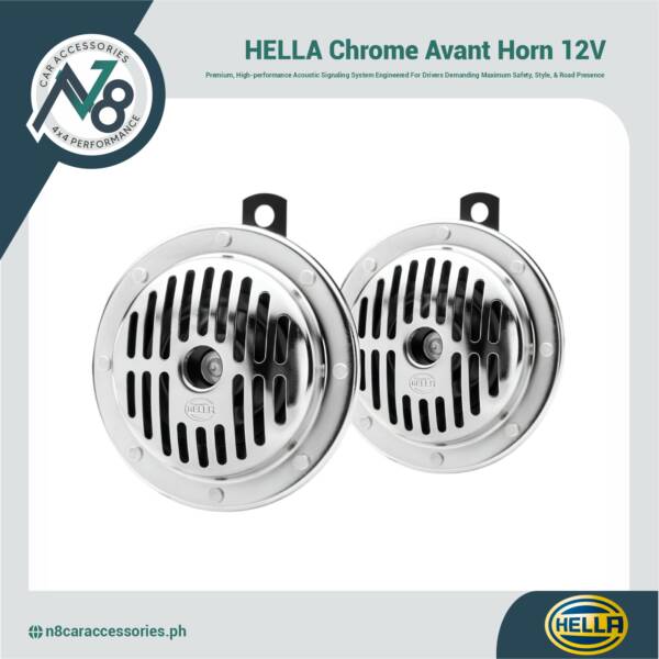 HELLA Chrome Avant Horn 12V Genuine