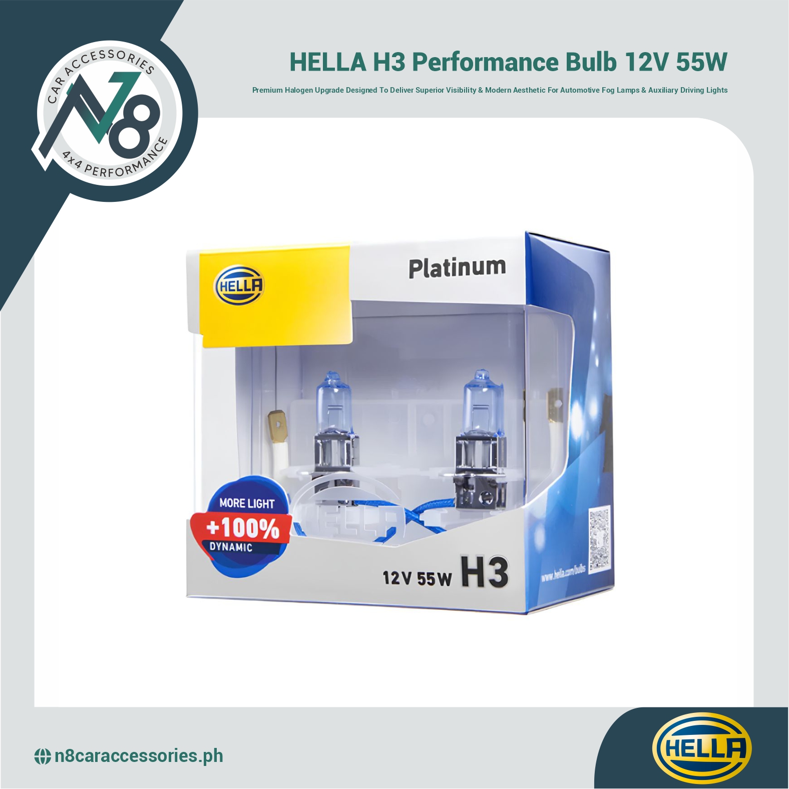 HELLA H3 Performance Bulb 12V 55W Genuine