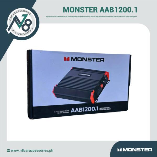 MONSTER AAB1200.1 Class D Power Amplifier Genuine
