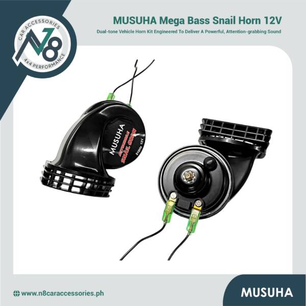MUSUHA Mega Bass Snail Horn 12V Genuine