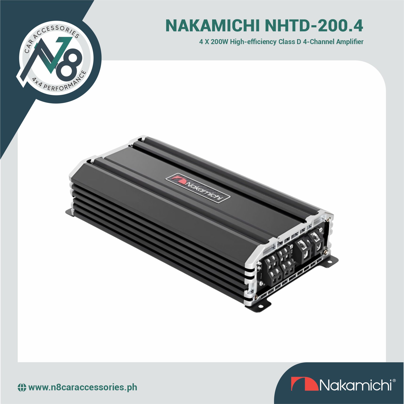 NAKAMICHI NHTD-200.4 4 X 200W 4-Channel Amplifier Genuine
