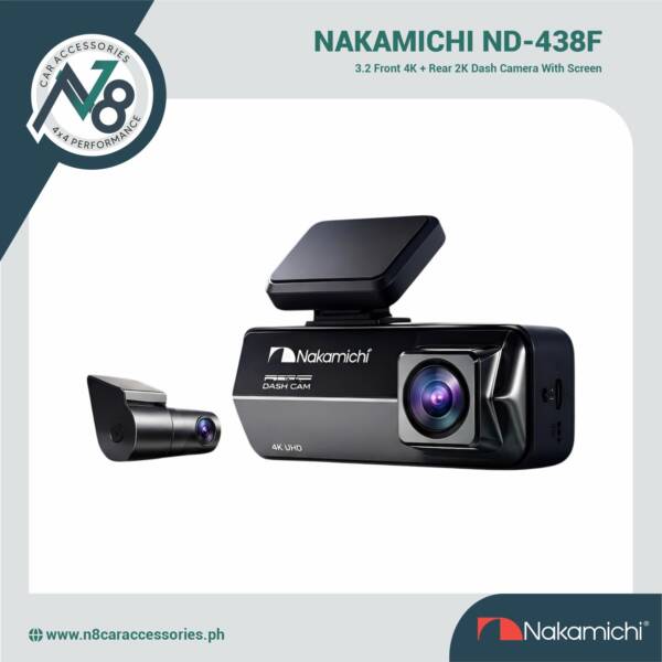 NAKAMICHI ND-438F 3.2 Front 4K + Rear 2K Dash Camera With Screen Genuine