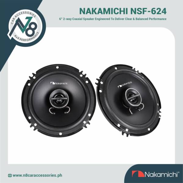 NAKAMICHI NSF-624 6" 2-Way Coaxial Speakers Genuine