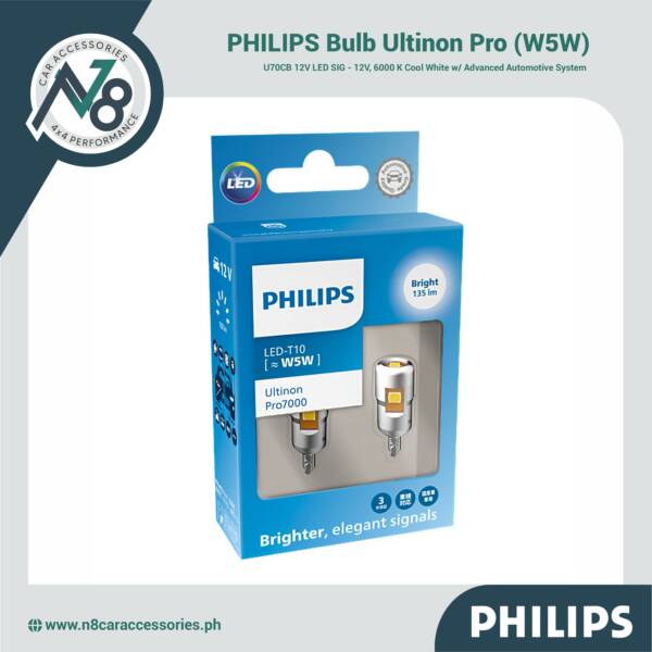 PHILIPS Bulb Ultinon Pro U70CB 12V LED SIG (W5W) Genuine