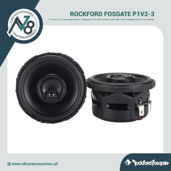 ROCKFORD FOSGATE Punch P1V2-3 3.5" 3-way Coaxial Speakers Genuine