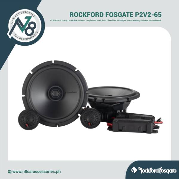 ROCKFORD FOSGATE Punch P2V2-65 6.5" 2-way Convertible Speakers Genuine