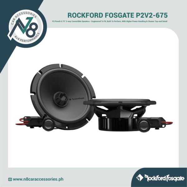 ROCKFORD FOSGATE Punch P2V2-675 6.75" 2-way Convertible Speakers Genuine