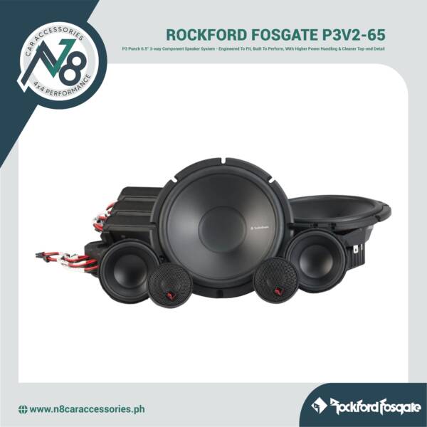 ROCKFORD FOSGATE Punch P3V2-65 6.5" 3-way Component Speaker System Genuine