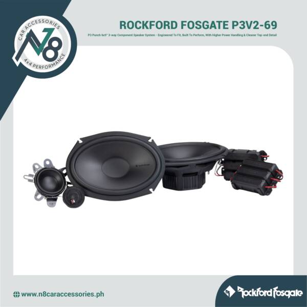 ROCKFORD FOSGATE Punch P3V2-69 6x9" 3-way Component Speaker System Genuine