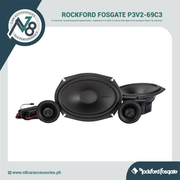 ROCKFORD FOSGATE Punch P3V2-69C3 6x9" Coaxial/Component Speaker System Genuine