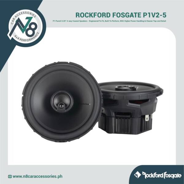 ROCKFORD FOSGATE Punch P1V2-5 5.25" 3-way Coaxial Speakers Genuine