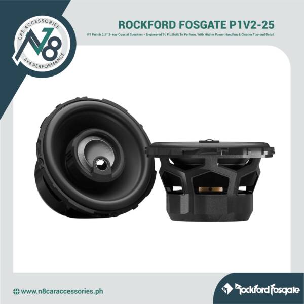ROCKFORD FOSGATE Punch P1V2-25 2.5" 3-way Coaxial Speakers Genuine