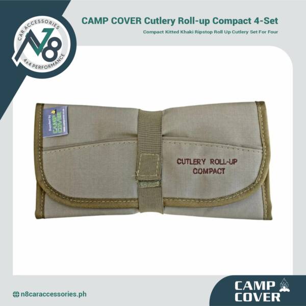 CAMP COVER Cutlery Roll-up Compact 4-Set RS Kitted Khaki Genuine