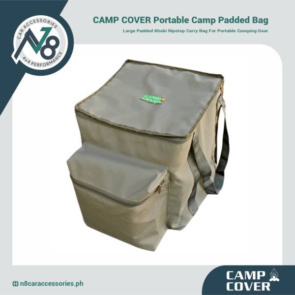CAMP COVER Portable Camp Padded Ripstop Khaki Carry Bag - Large Genuine