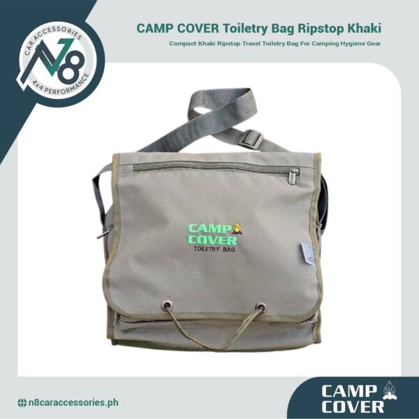 CAMP COVER Toiletry Bag Ripstop Khaki Genuine