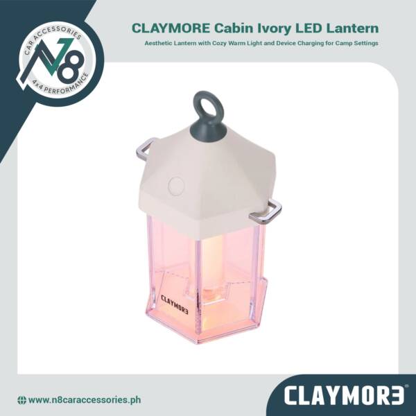 CLAYMORE Cabin Ivory Camping Rechargeable LED Lantern & Power Station Genuine