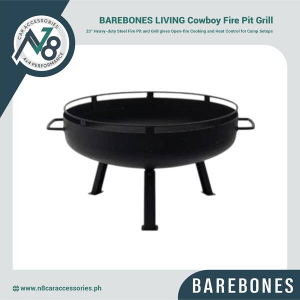 BAREBONES LIVING Cowboy Fire Pit Grill - 23" Genuine