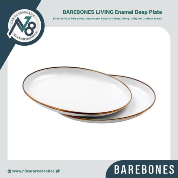 BAREBONES LIVING Enamel Deep Plate - set of 2 Genuine