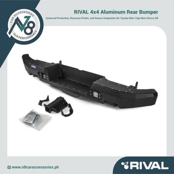 RIVAL 4x4 Aluminum Rear Bumper - Toyota Hilux Vigo Revo Rocco GR Genuine