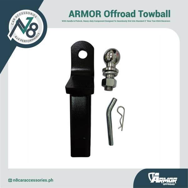 ARMOR Offroad Towball with Handle & Pinlock Genuine