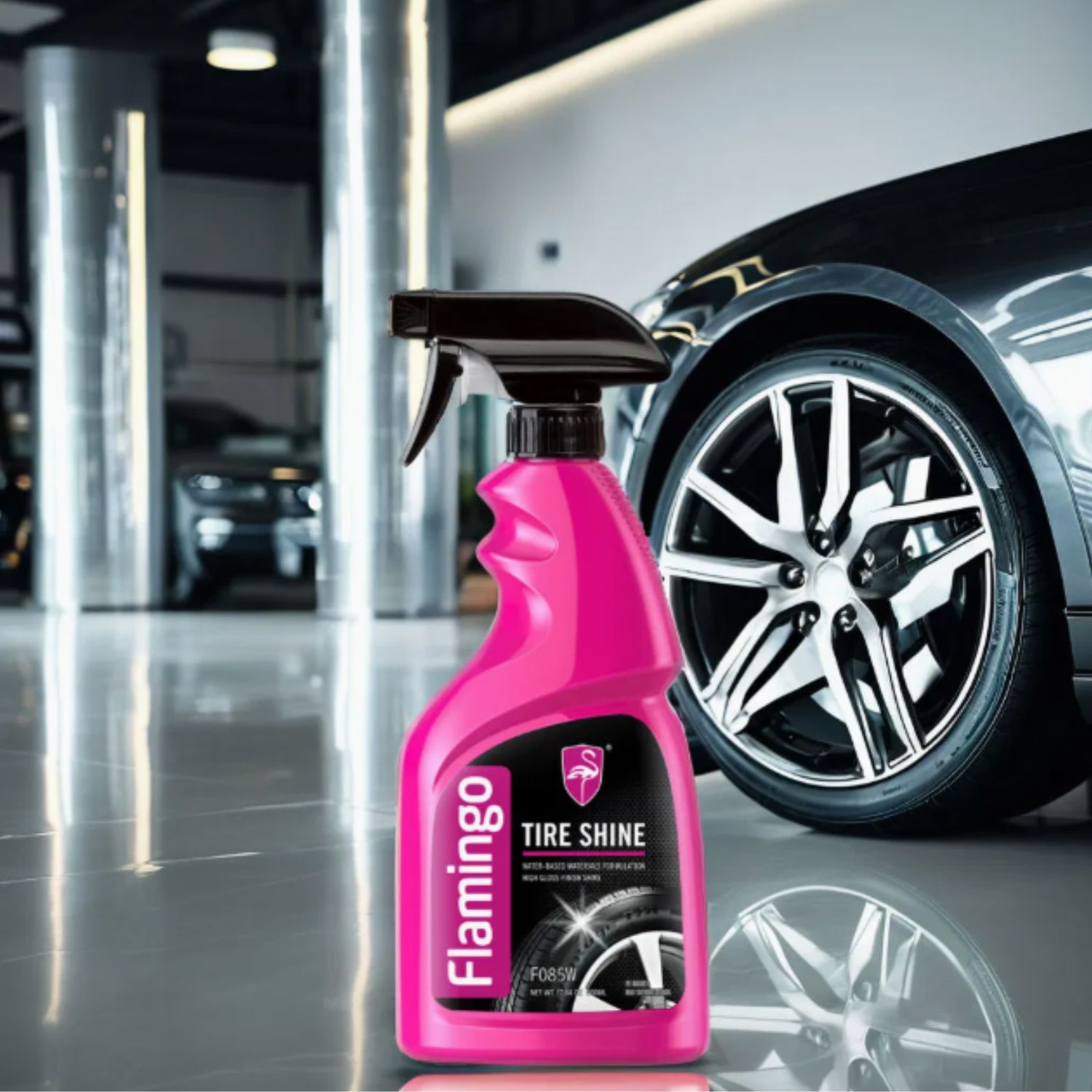 FLAMINGO Tire Shine Water Base 500ml Genuine - Image 5