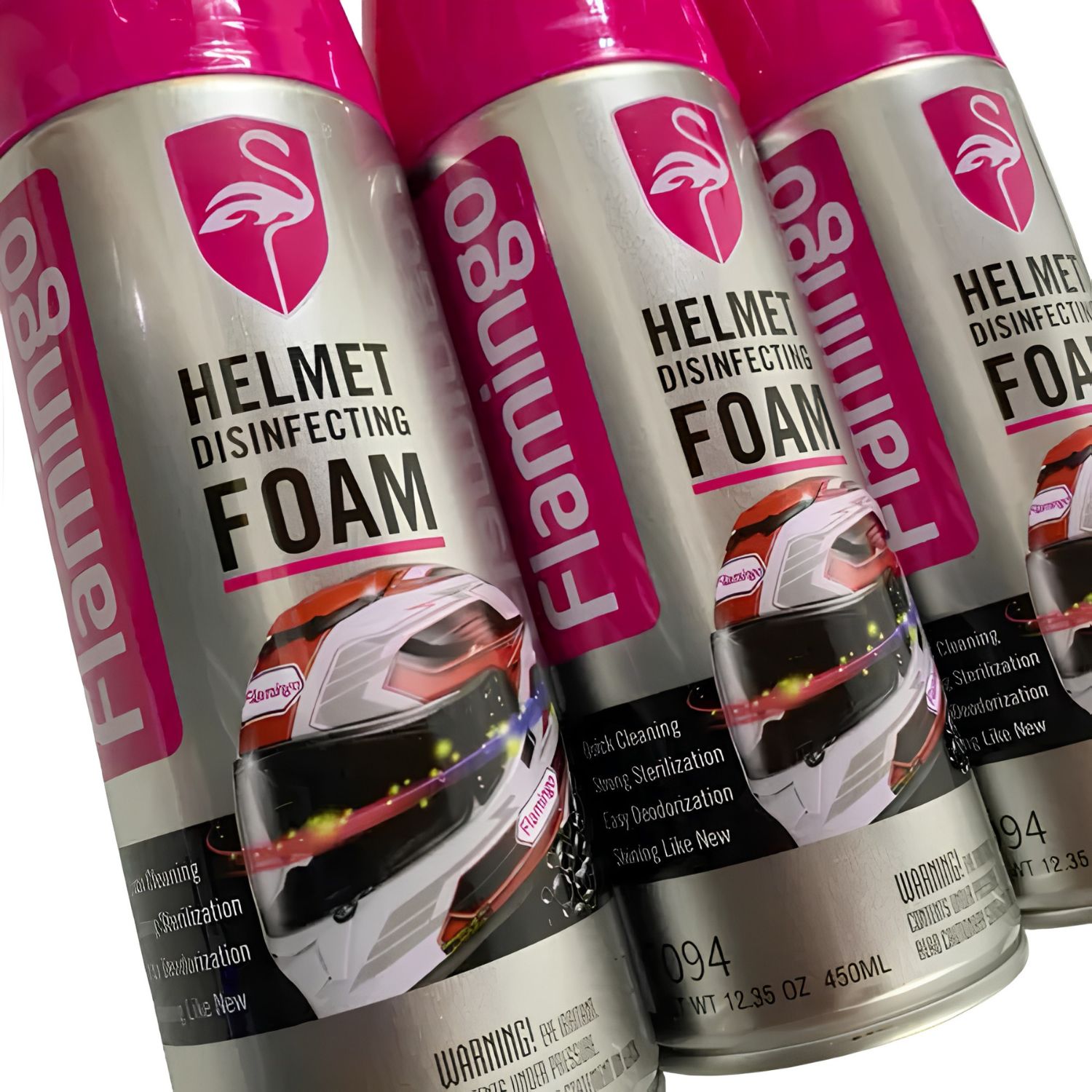 FLAMINGO Helmet Disinfecting Foam 450ml Genuine - Image 3
