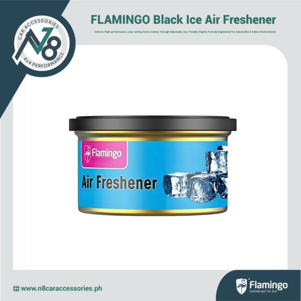 FLAMINGO Black Ice Organic Air Freshener 50g Genuine