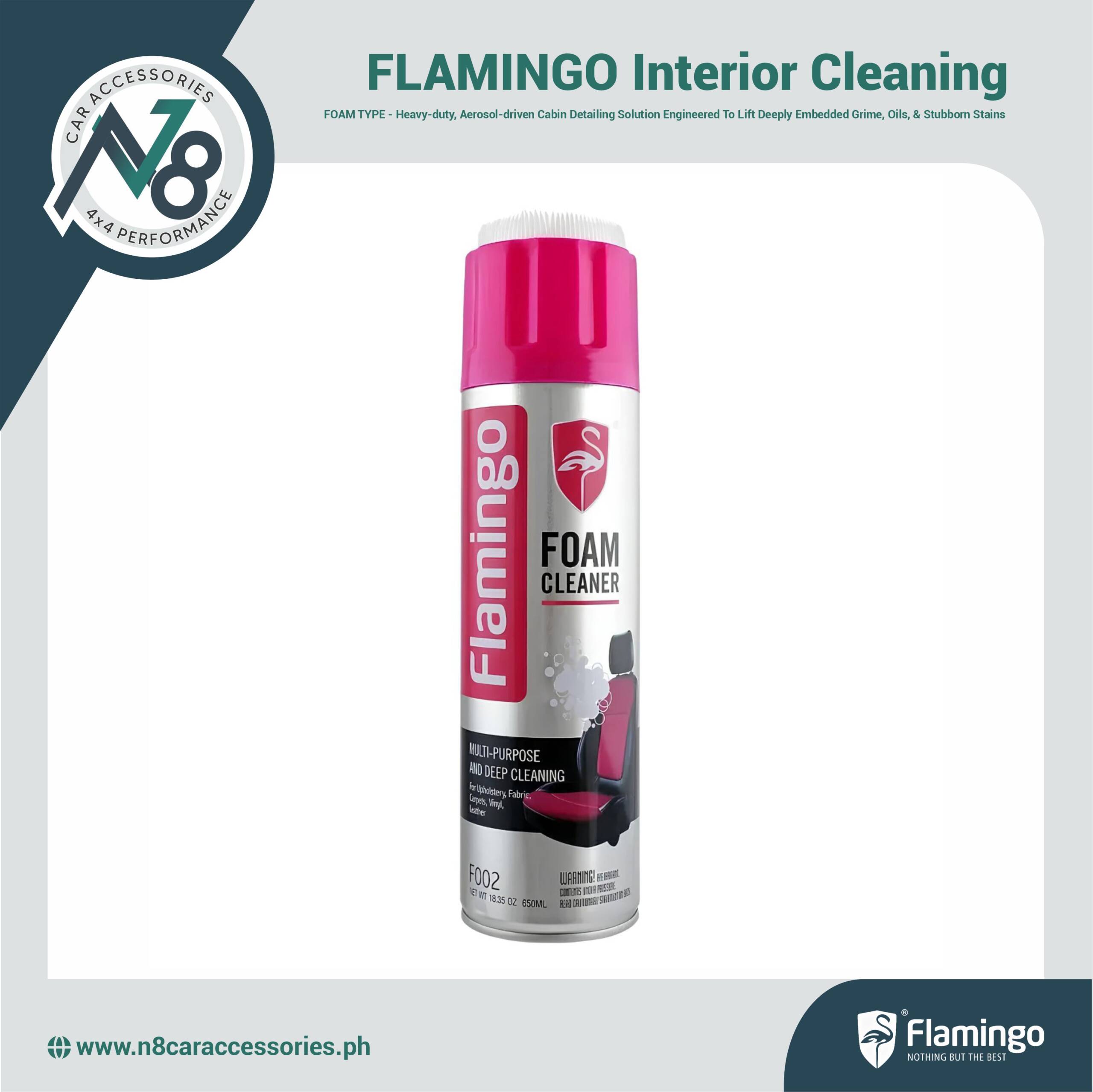 FLAMINGO Interior Cleaning - Foam Type 650ml Genuine