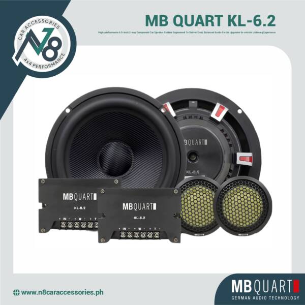 MB QUART KL-6.2 6.5" 2-Way Component Speaker System Genuine