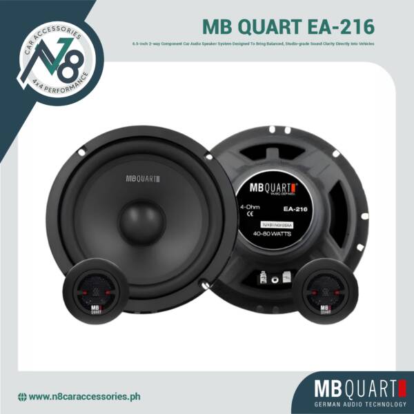 MB QUART EA-216 6.5" 2-Way Component Speaker System Genuine