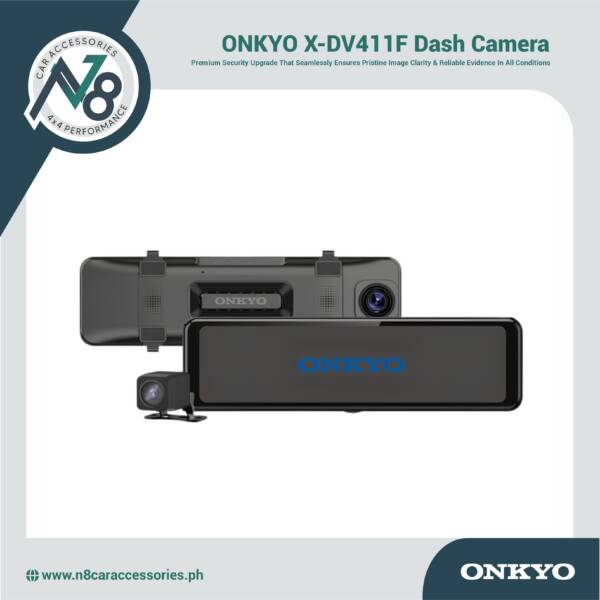 ONKYO X-DV411F 10.99" WIFI Mirror Cam, Front 4K, Rear 1K Genuine