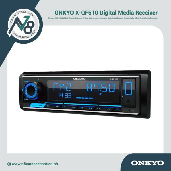 ONKYO X-QF610 Digital Media Receiver 2-Line 4.3", 32 Band, 9 Preset, 4 X 50 W Genuine