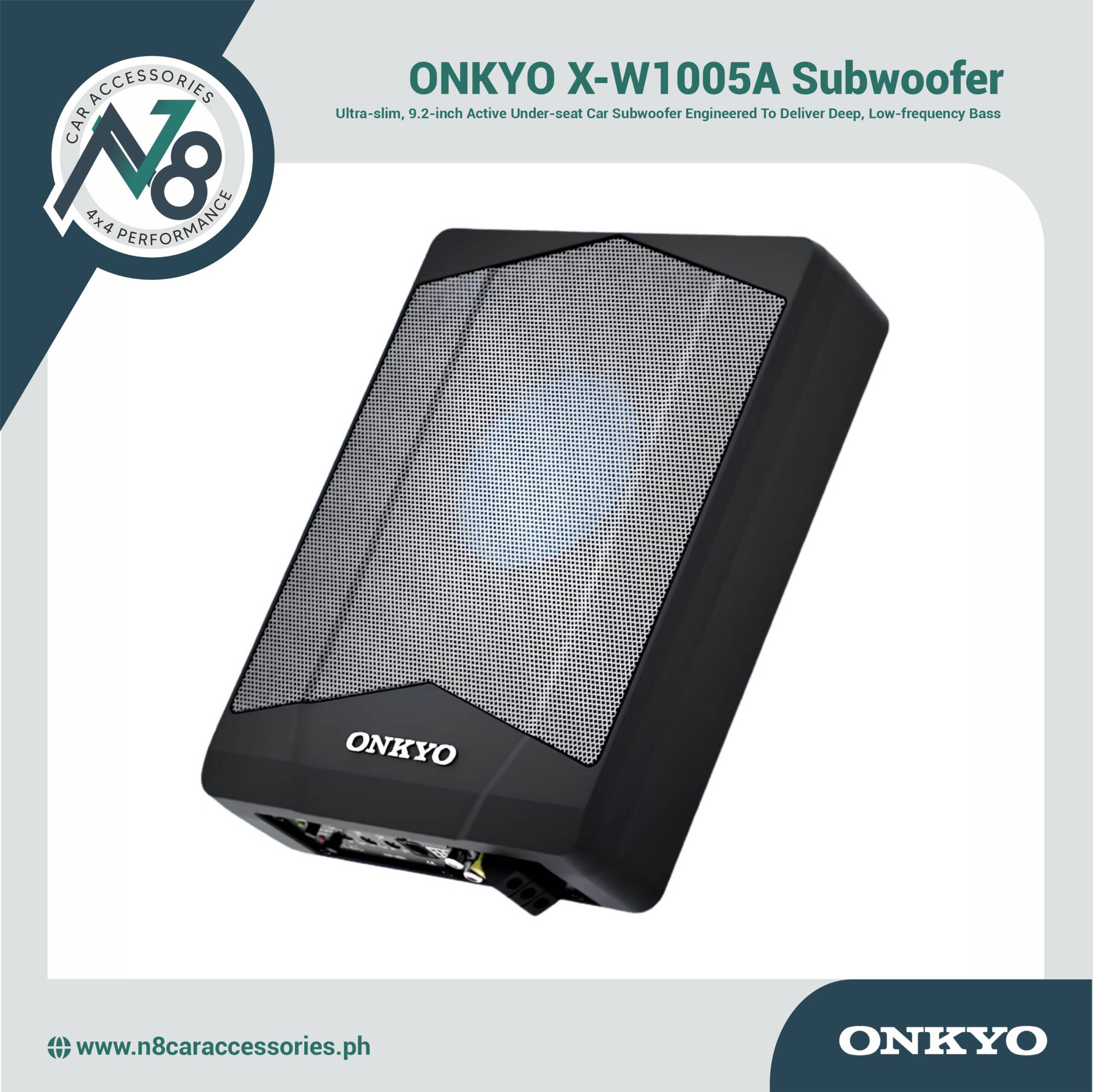 ONKYO X-W1005A 10" Active Subwoofer With Aluminum Casing Genuine